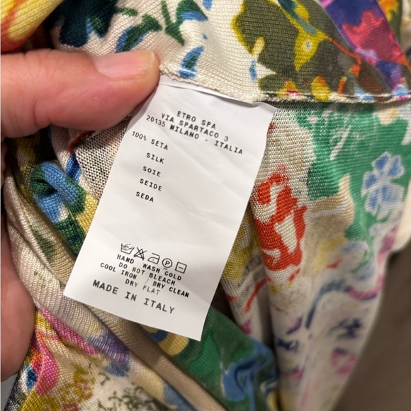 ETRO Open Front Cardigan silk Sweater - Size 46 - Picture 3 of 4